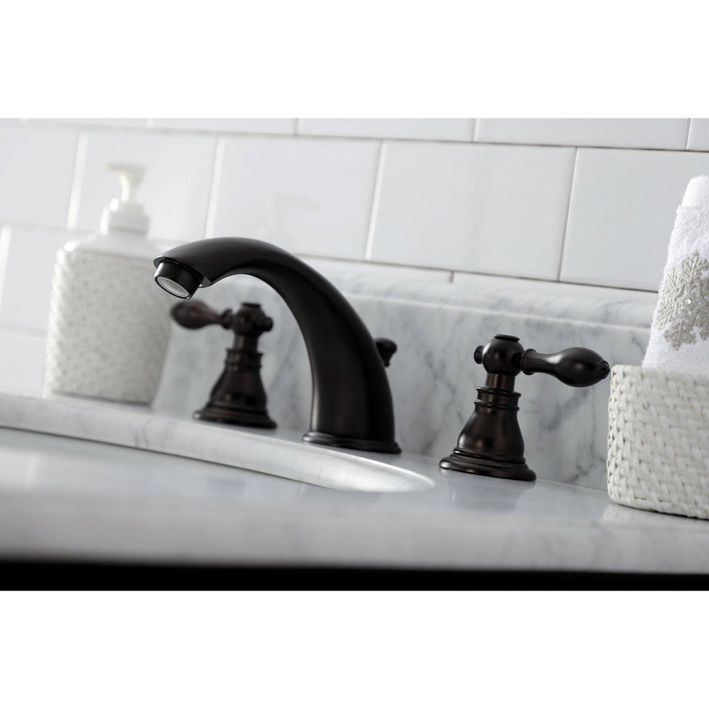 Brushed Nickel Widespread Bathroom Faucet with Pop-Up M72349