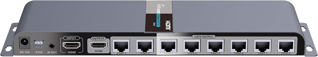 1080P 1x4 HDMI Splitter Over Cat6 Extender with IR, Up to 40M Or 131 Ft N6086