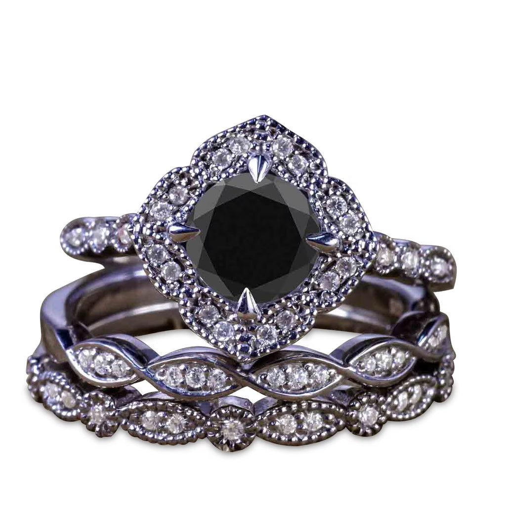 Black Diamond 3pcs Ring Set B13657