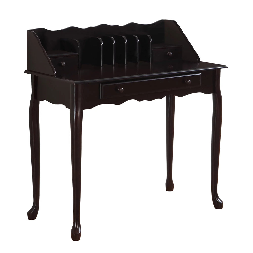 Brown Wood Computer Desk with Storage Drawers M261540