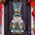 Old World Christmas Snowman Wooden Door Wall Hanging Decor K75939