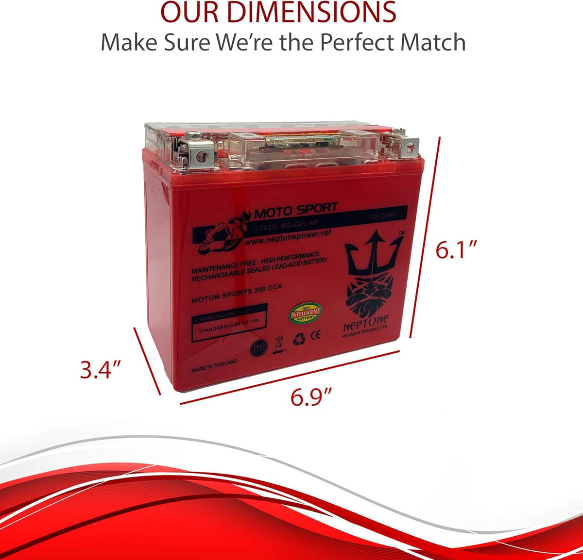 Pack of 2 GEL Battery Replacement 12v20ah P7392