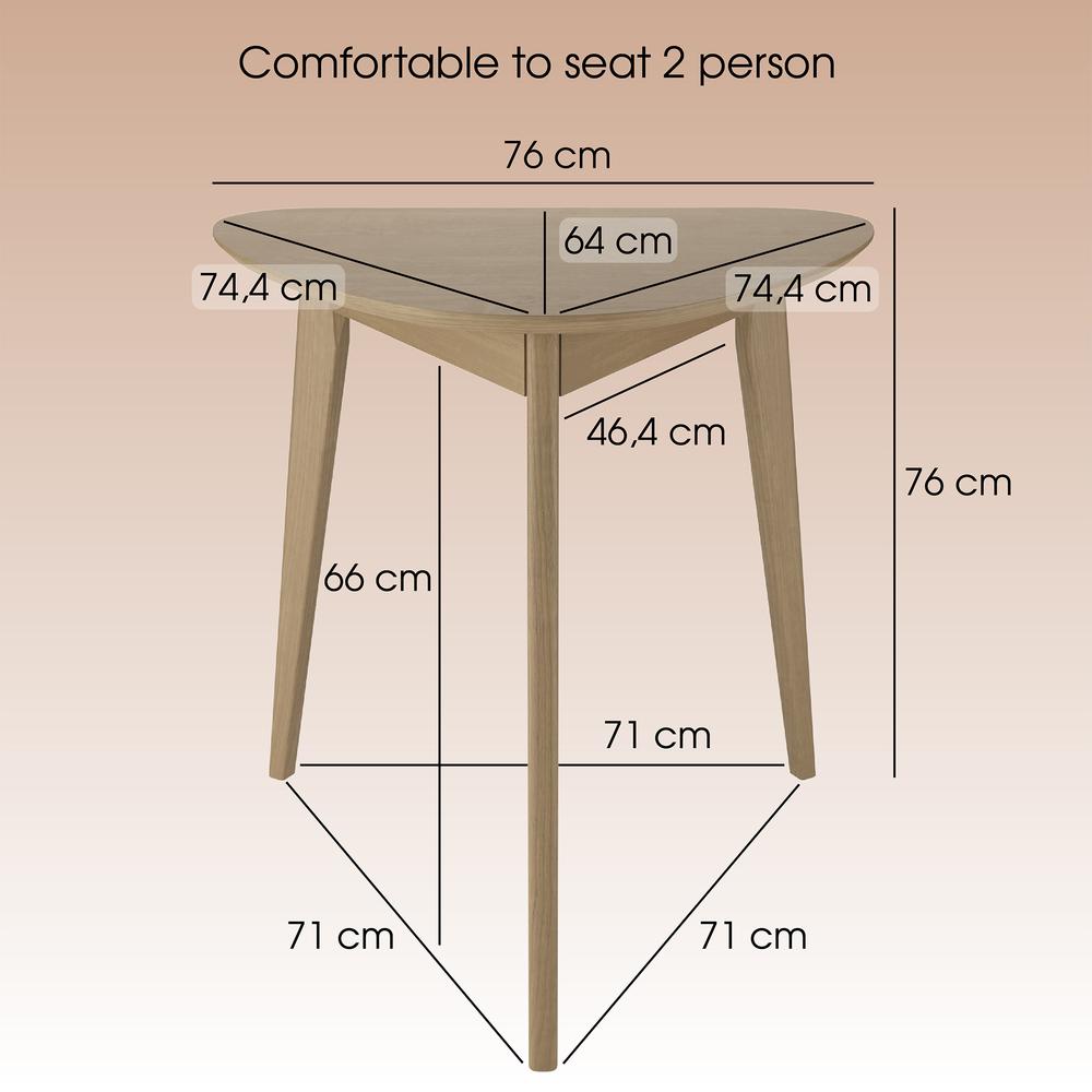 Birch Solid Wood Triangular Table I19837