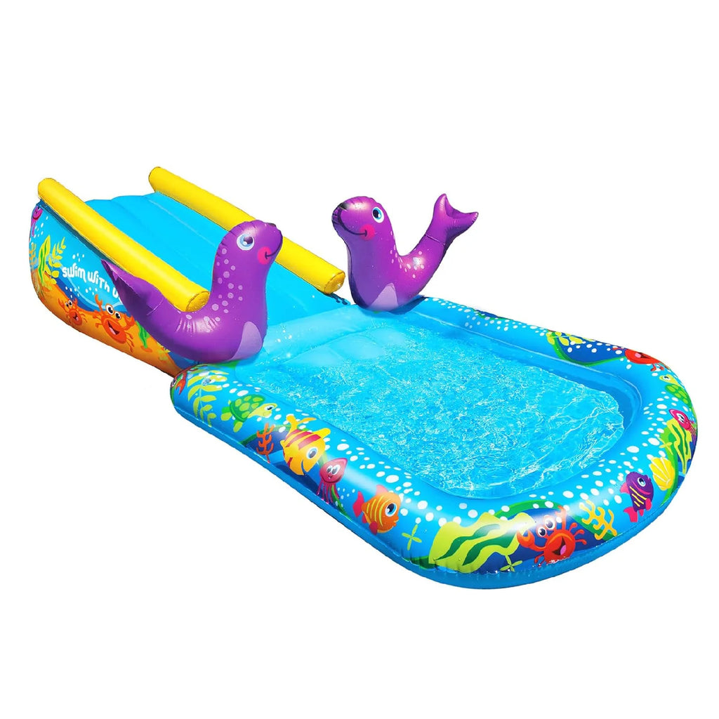 Inflatable Water Slide & Splash Pool with Sprinkler U749