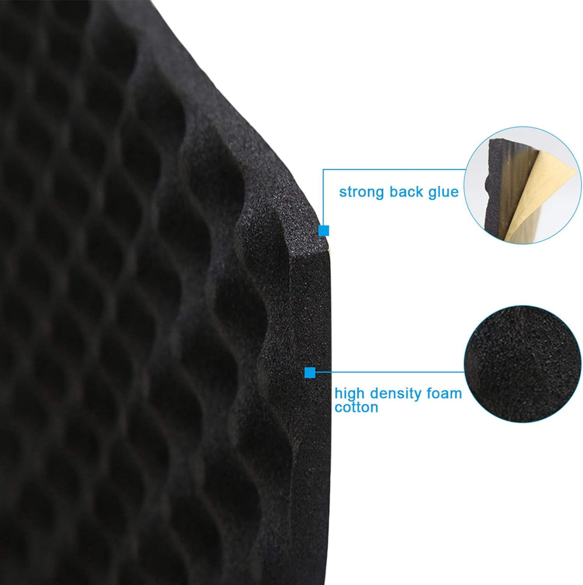 Wave Foam Acoustic Absorption Mat 39.3x39.3 10.8sqft R6894