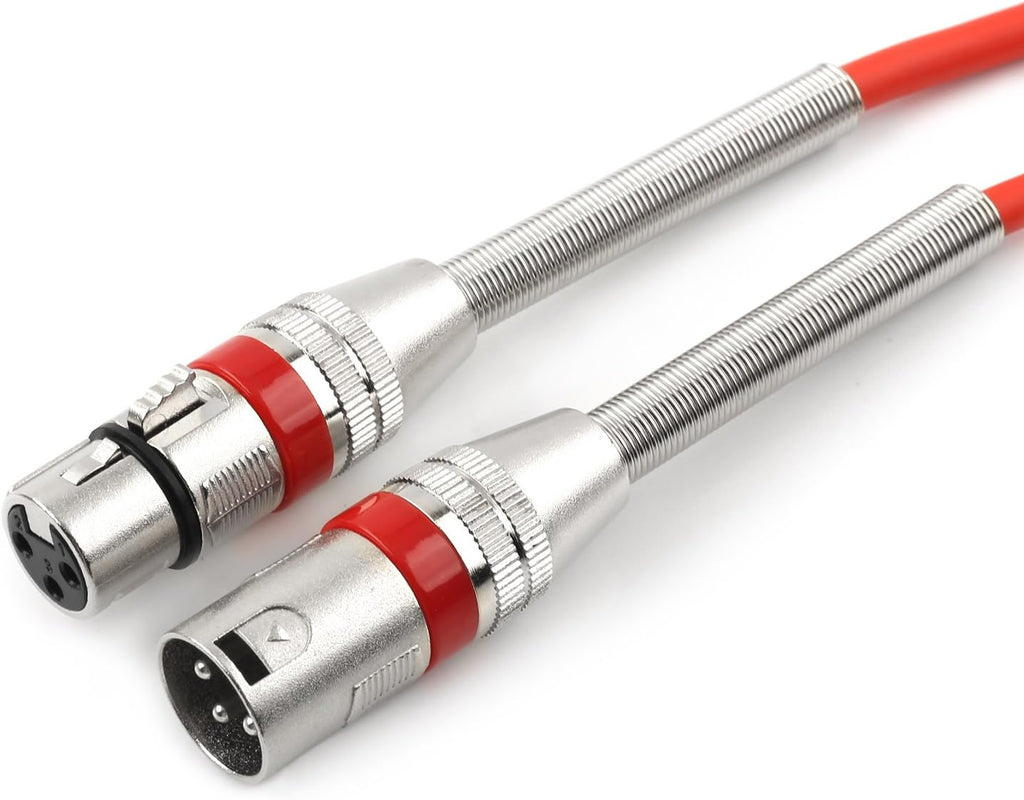 6 Pack Multi-Color 3.3 feet XLR Male to Female Microphone Cable P4655