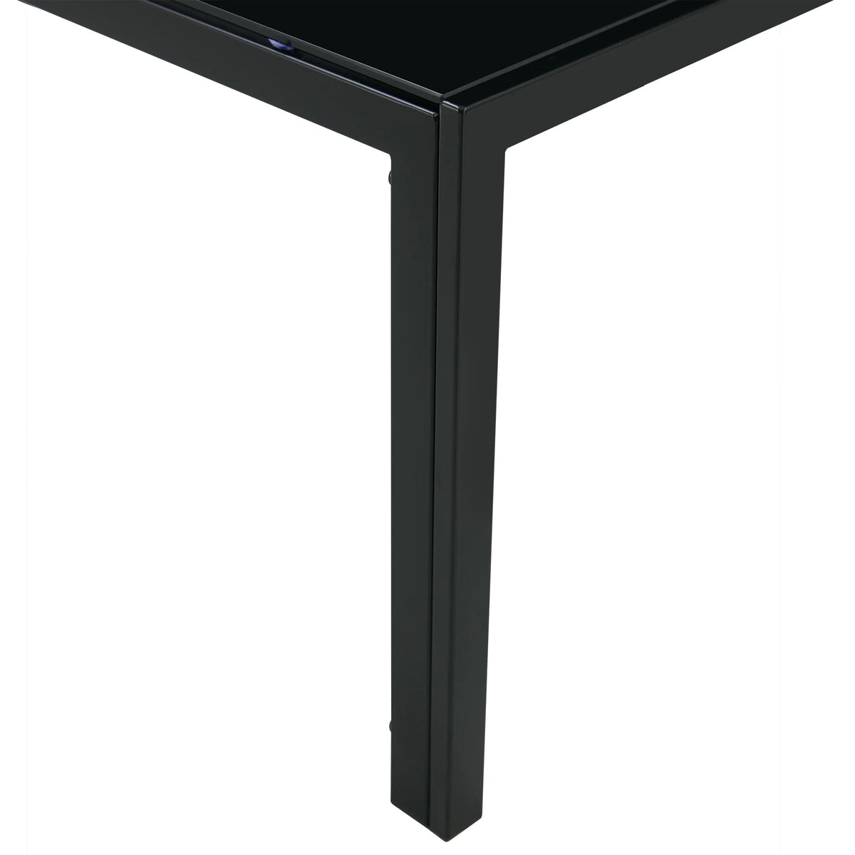 Glass Coffee Table Set of 2 Black F288033