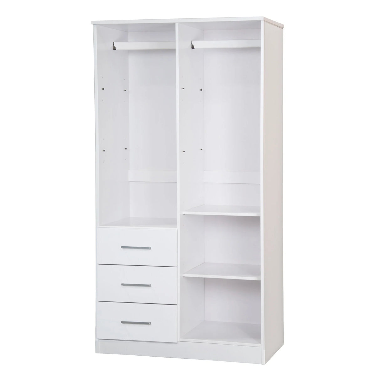 100% Solid Wood White Wardrobe Armoire G45359