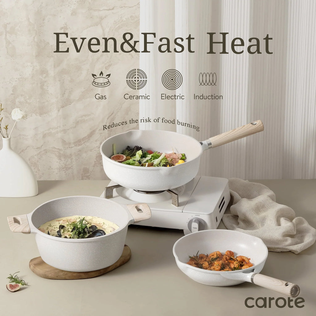 21 Pcs Nonstick Induction Cookware Set C8557