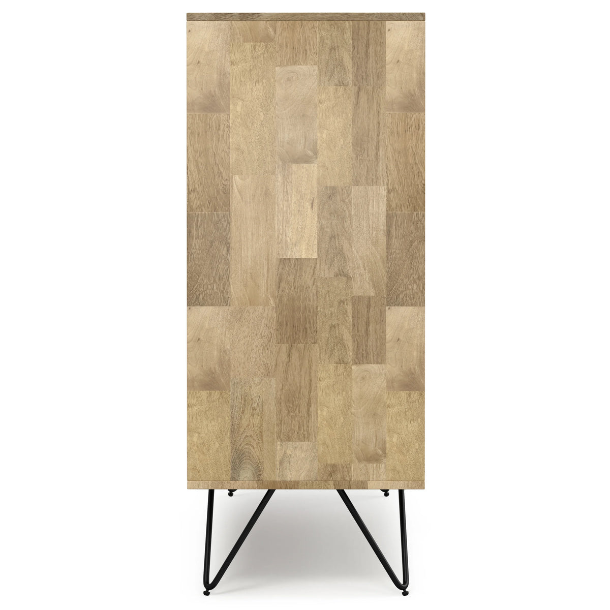 39 inch Wide Solid Mango Wood and Metal Storage Cabinet Y8021