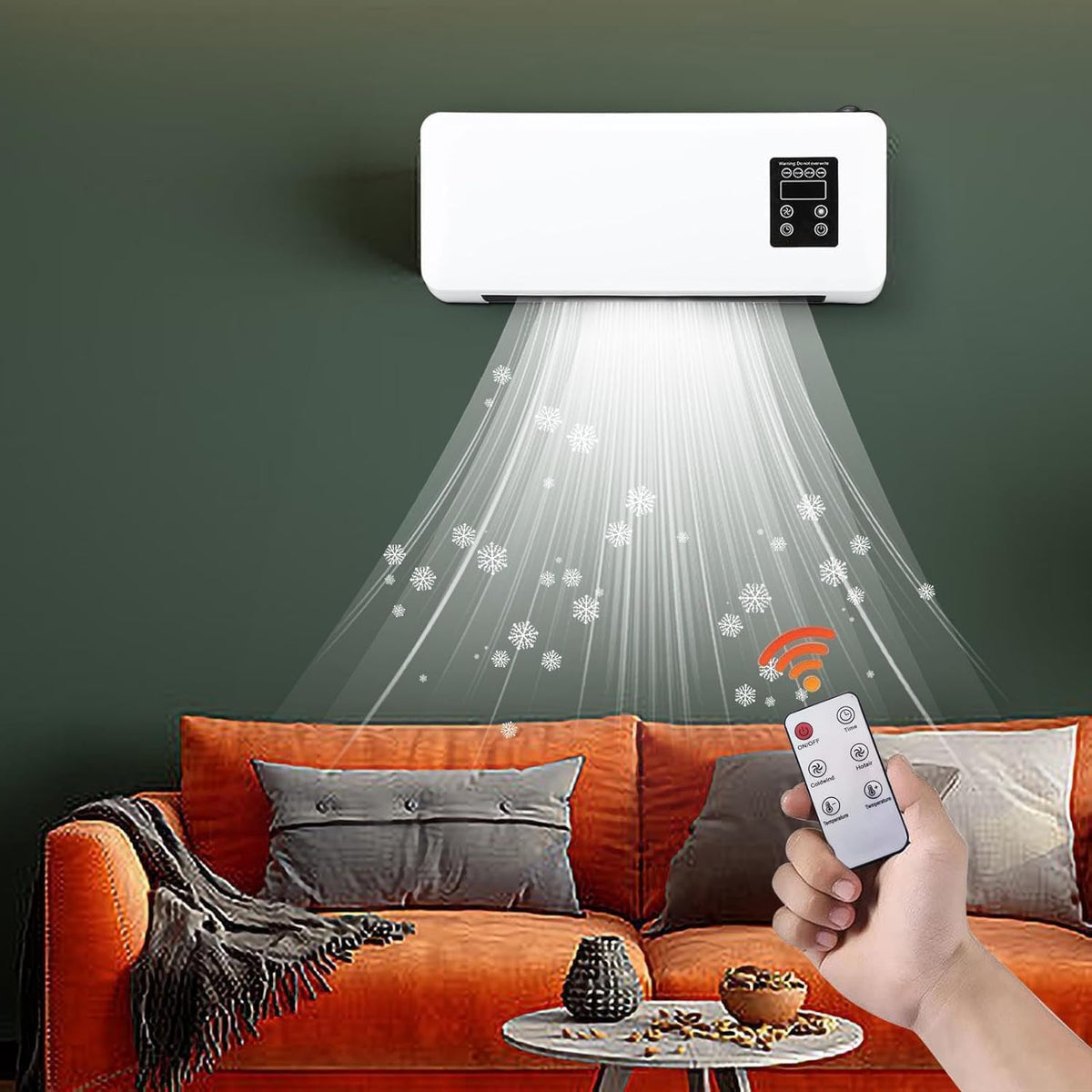 Wall Mounted Mini Cooling and Heating Air Conditioner with Remote Control H968270