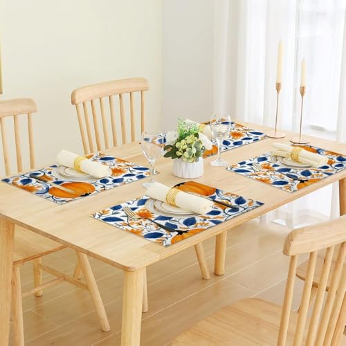 Botanical Faux Leather Placemats Pack of 6 S1344