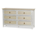 White 6-Drawer Wood Dresser M622