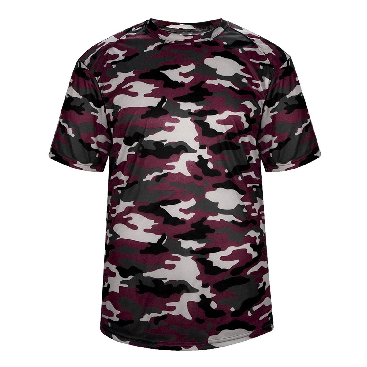 Maroon Camo Youth Tee W894