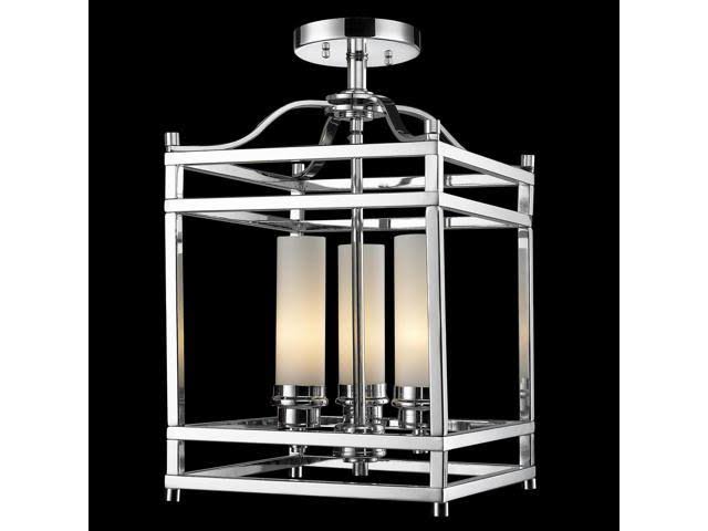 Chrome 3 Light Semi-Flush Mount Z9313