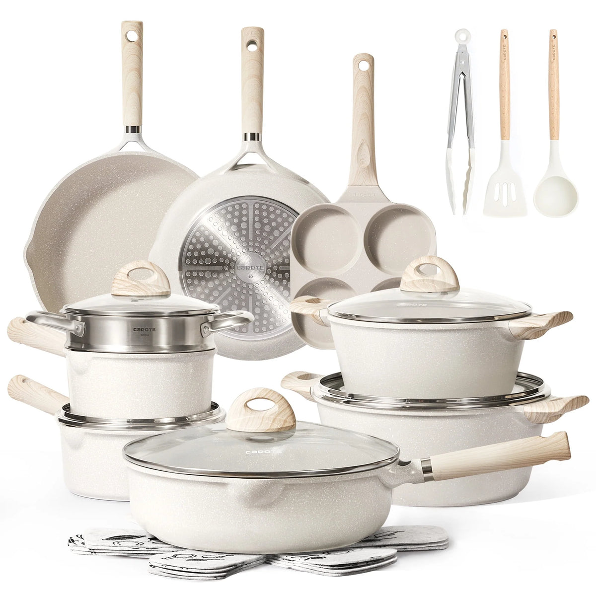 21 Pcs Nonstick Induction Cookware Set C8557