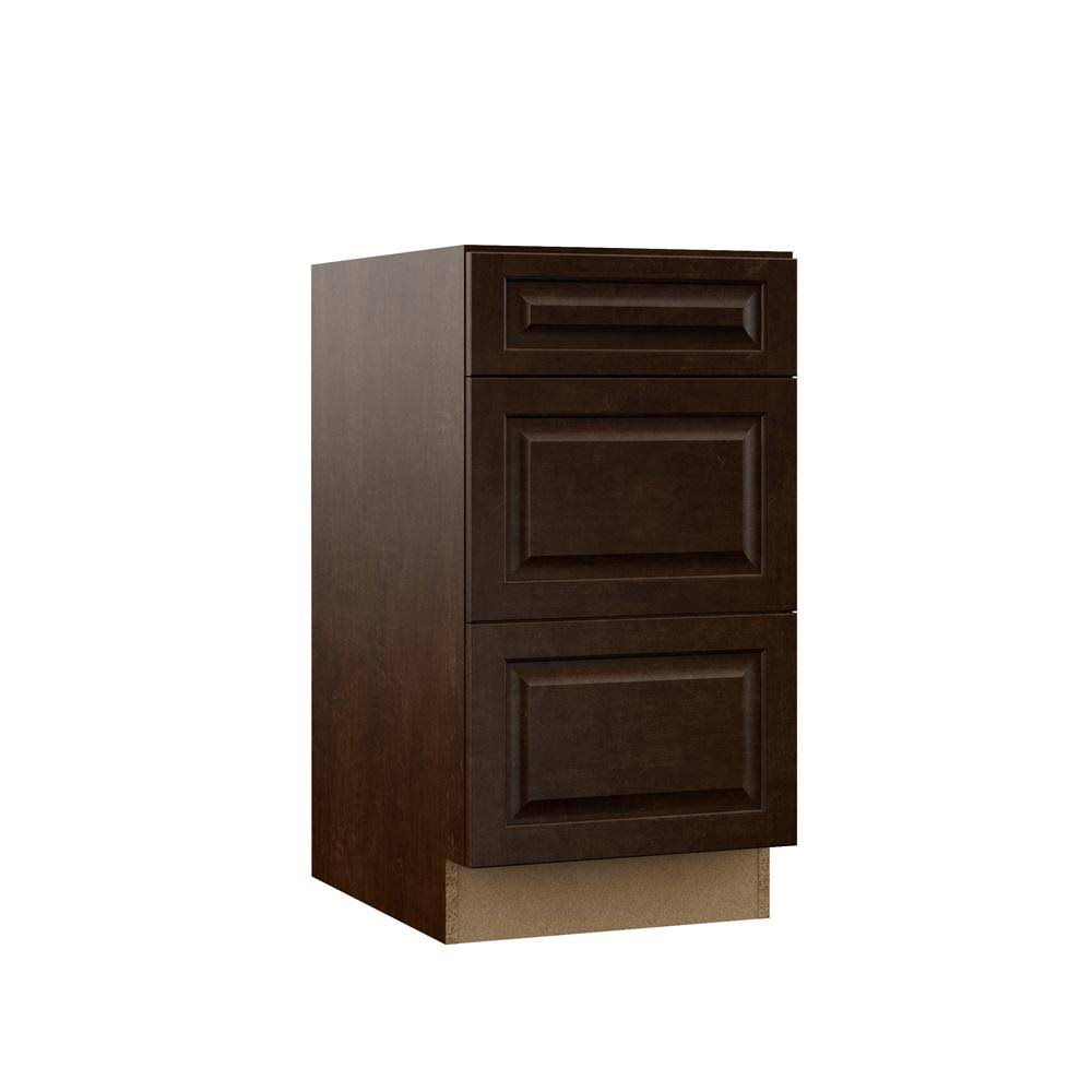 18x34.5x23.75 in. Espresso Drawer Base Kitchen Cabinet D162534