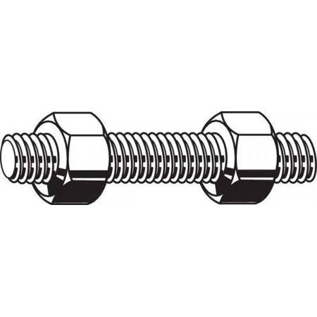 7/8 inch-9 x 5-1/4 inch Plain Carbon Steel Fully Threaded Studs, 40 pk. A8940