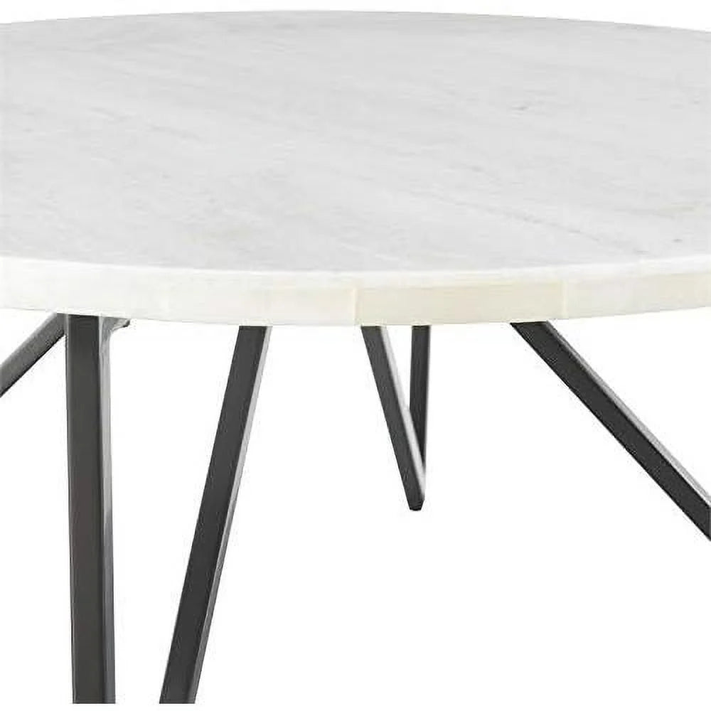 Round Marble Top Coffee Table with Metal Legs B66864
