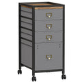 4 Drawer Black Fabric File Cabinet C2025