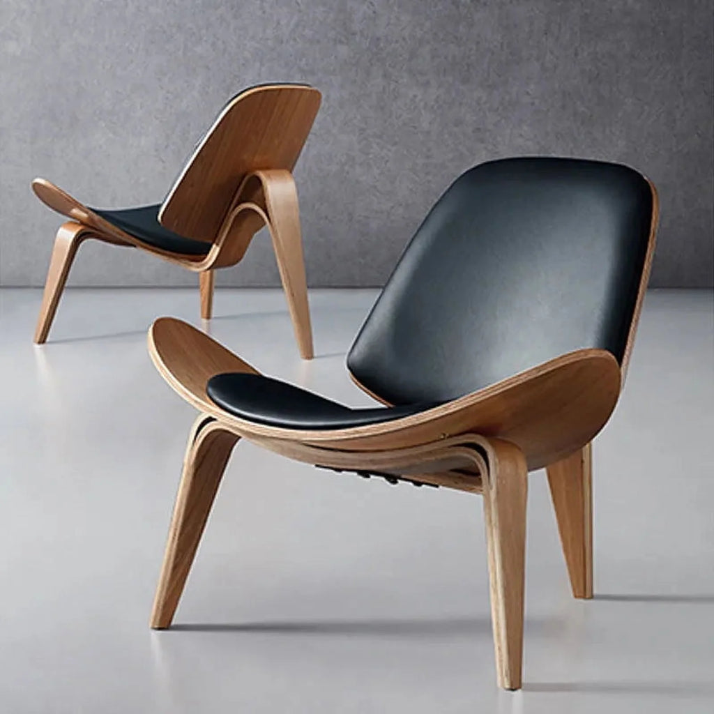 Ash Plywood Fabric Upholstery Lounge Chairs N854