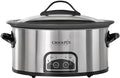 6 Quart Programmable Slow Cooker with Timer, Stainless Steel T188090