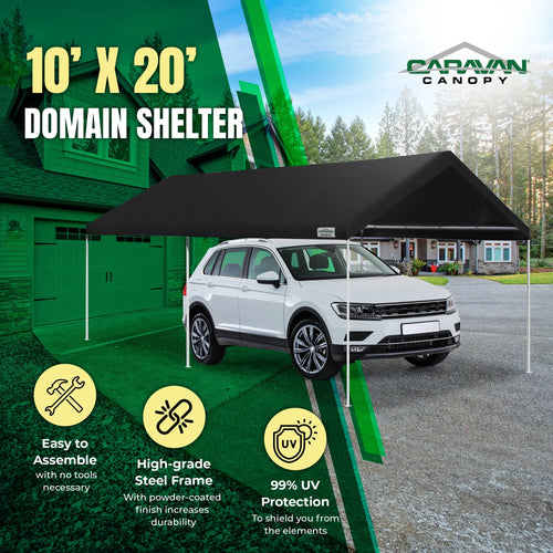 10x20 Straight Leg Instant Canopy Tent Set, Black P29313