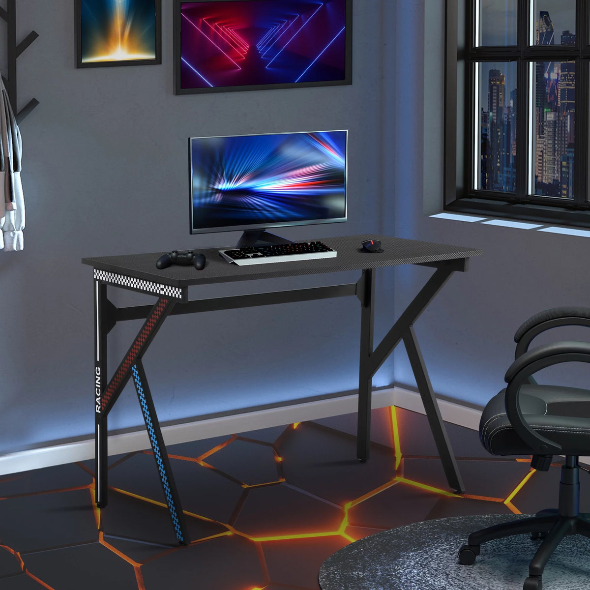 43" Gaming Desk with Headset Side Hook G2294