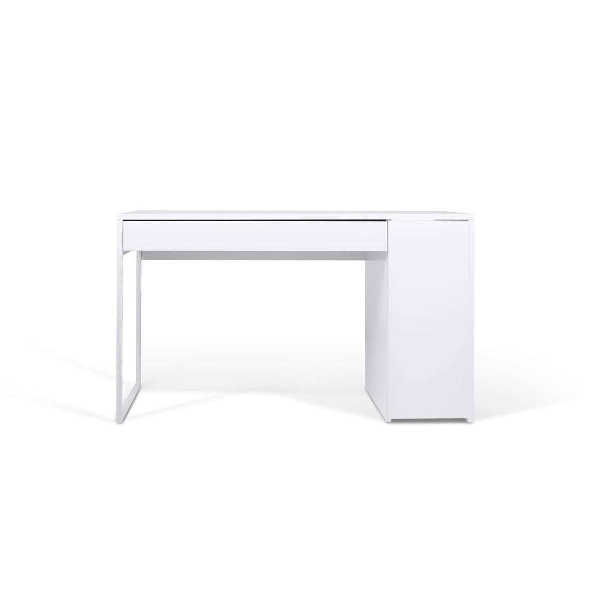 Pure White Chrome Home Office Desk T80437