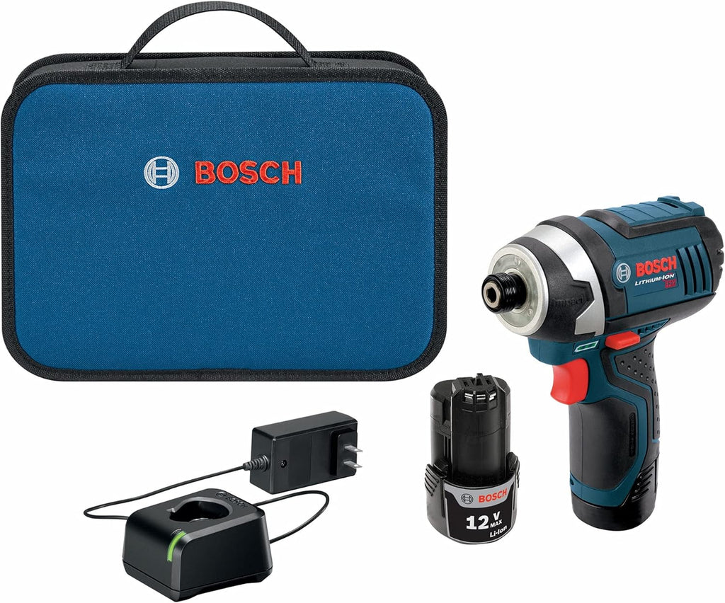 12V Max 1/4-Inch Hex Impact Driver Kit with 2 Batteries, Charger and Case A9649