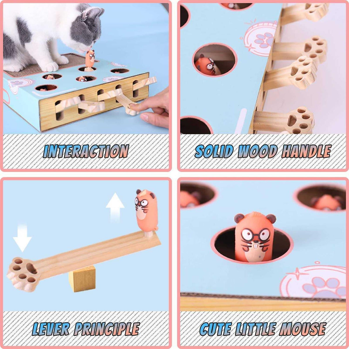 Cat Enrichment Toys with Cat Scratching Pad O592986