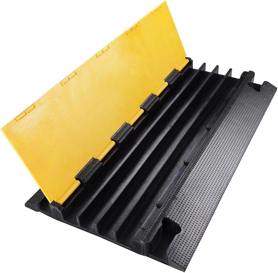 4 Channel Cable Ramp Floor Cover Cord Protector Wire Guard, 55000lbs, Pack of 2 Z279