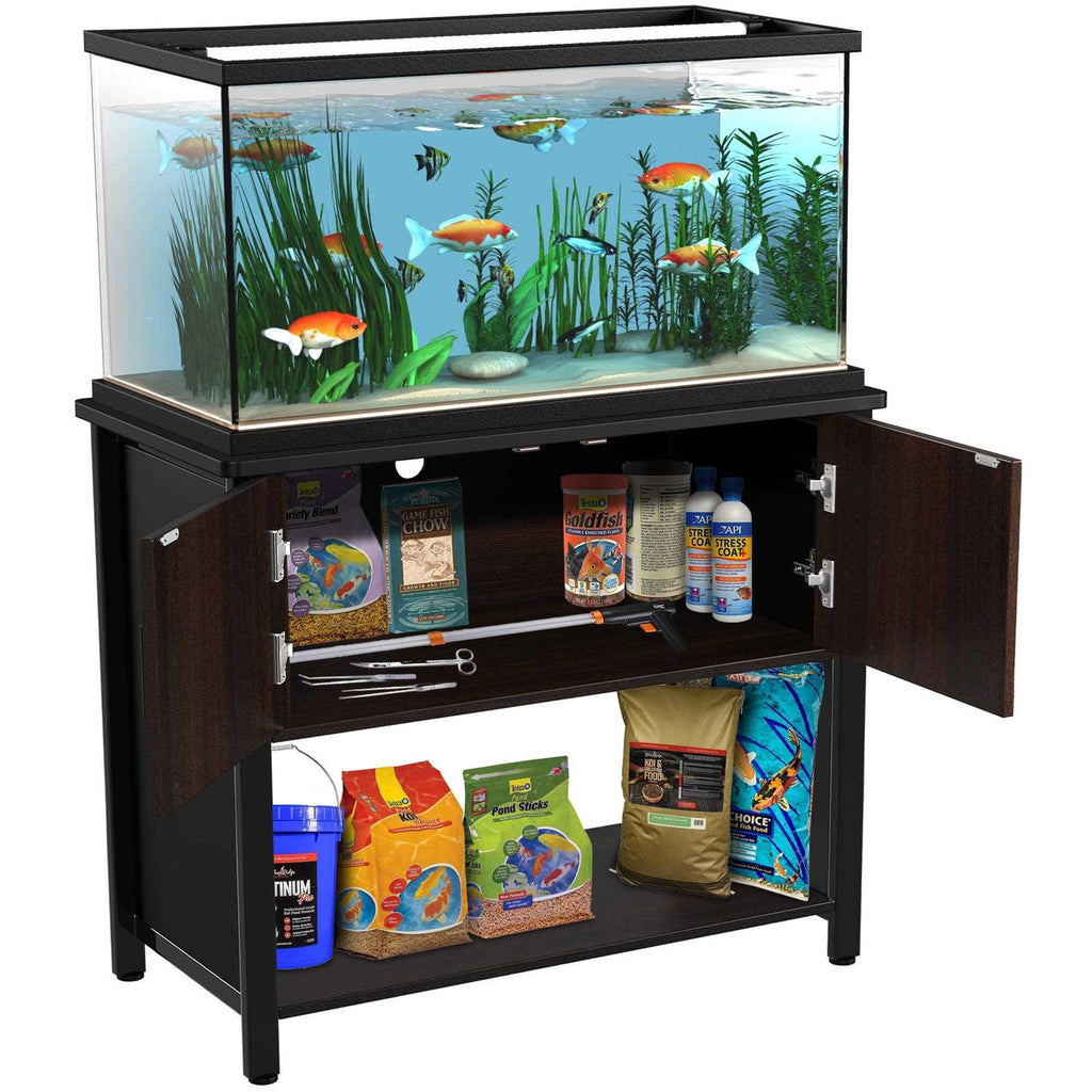 Fish Tank Stand Metal Aquarium Stand with Cabinet W9254