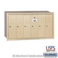 Vertical Mailbox 6 Doors Sandstone Recessed Mounted M526498