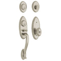 Satin Nickel Two-Point Lock Dummy Handleset Egg Knob A32019