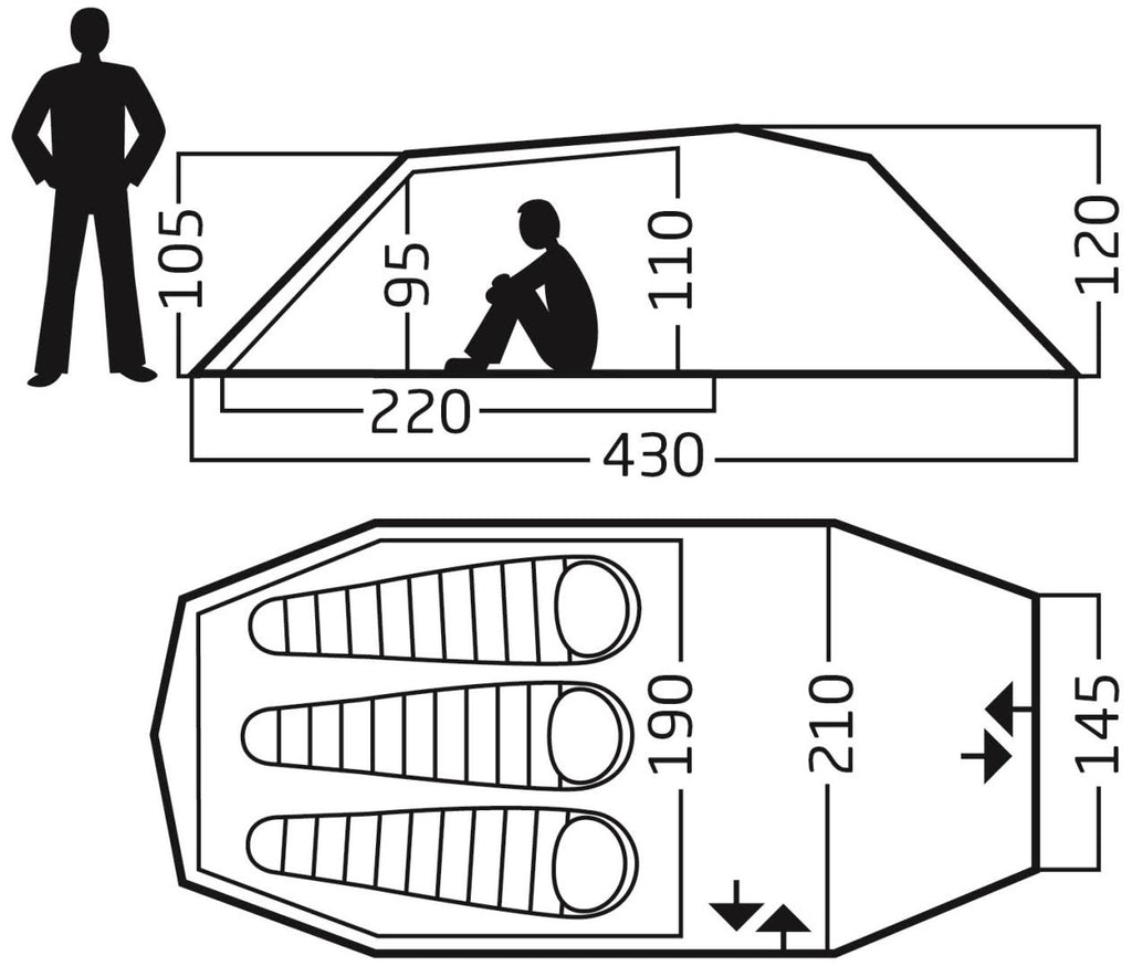 Green 3 Person Tent I342385