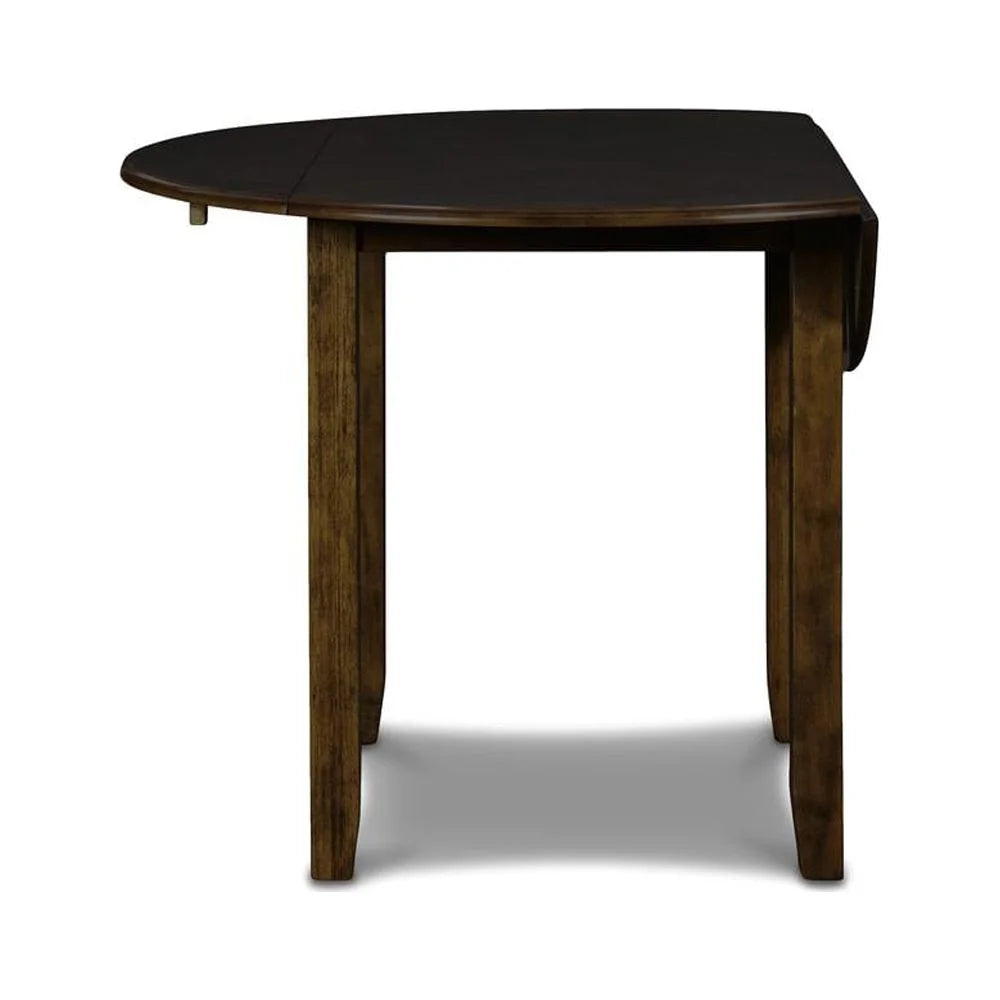 Solid Wood Drop Leaf Dining Table with 2 Chairs in Brown S96849