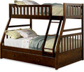 Espresso Twin Over Full Trundle Bunk Bed H877611