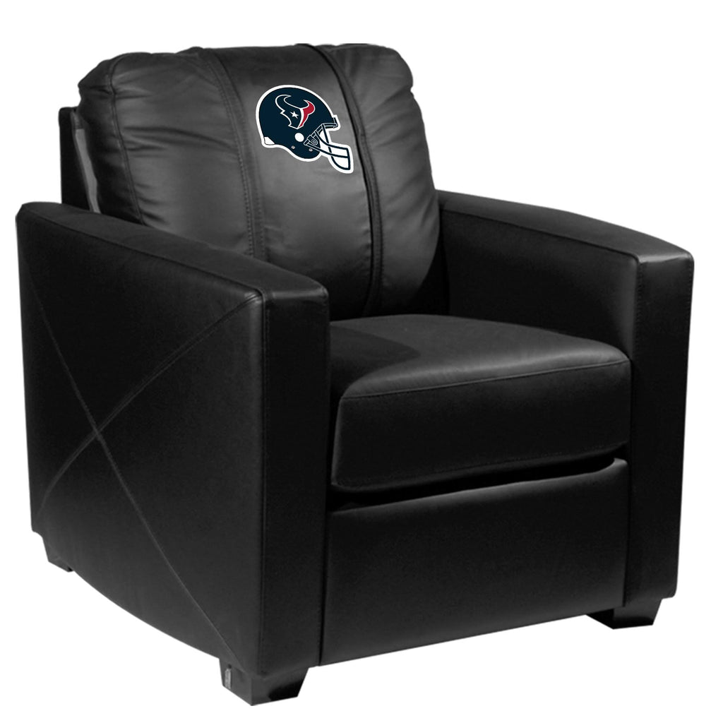 Silver Club Chair with Helmet Logo D377