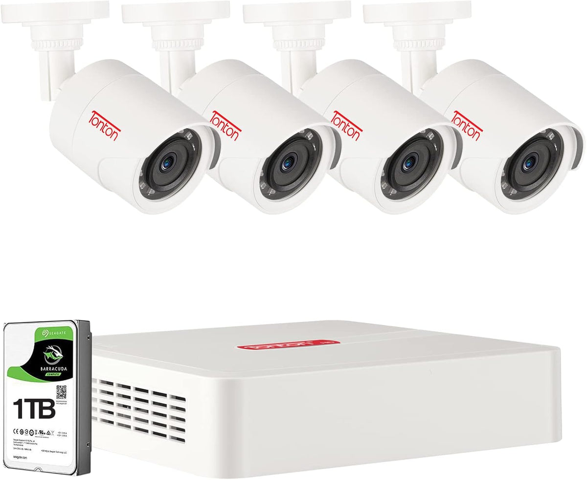 8CH H.265+ Hybrid DVR Security Camera System with 2TB HDD and 8PCS 2.0MP Weatherproof CCTV Bullet Cameras X144881