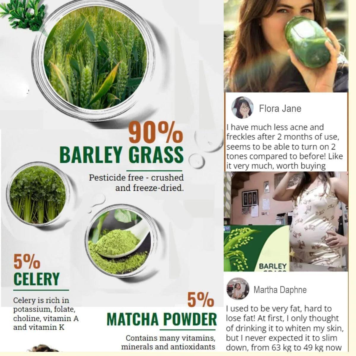 Organic Barley Grass Powder 4 Boxes P5780
