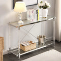 Glass Console Tables with Metal Frame E1080