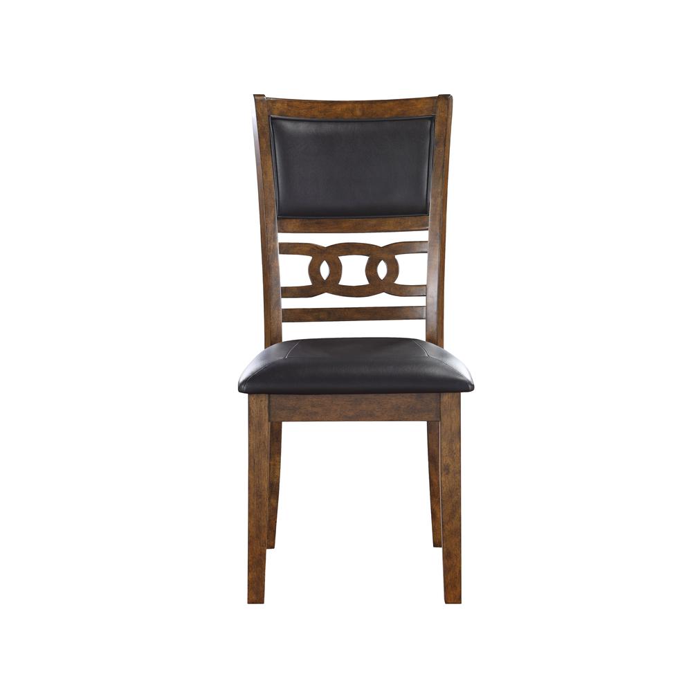 Solid Wood Drop Leaf Dining Table with 2 Chairs in Brown S96849