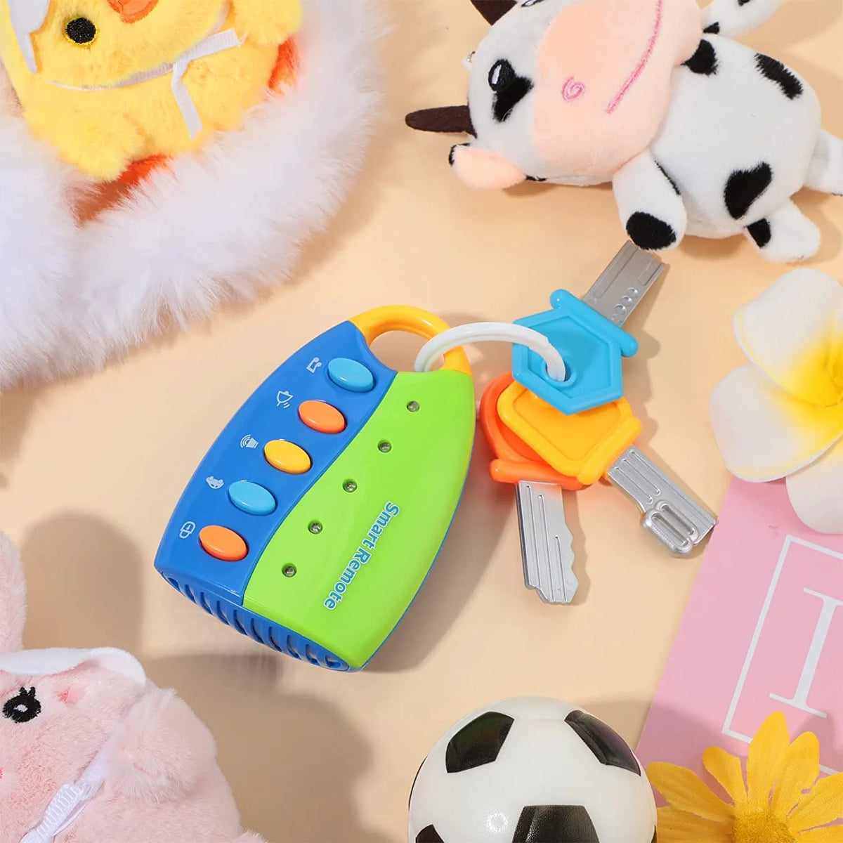Blue Musical Smart Remote Key Toy with Sound and Lights O55662